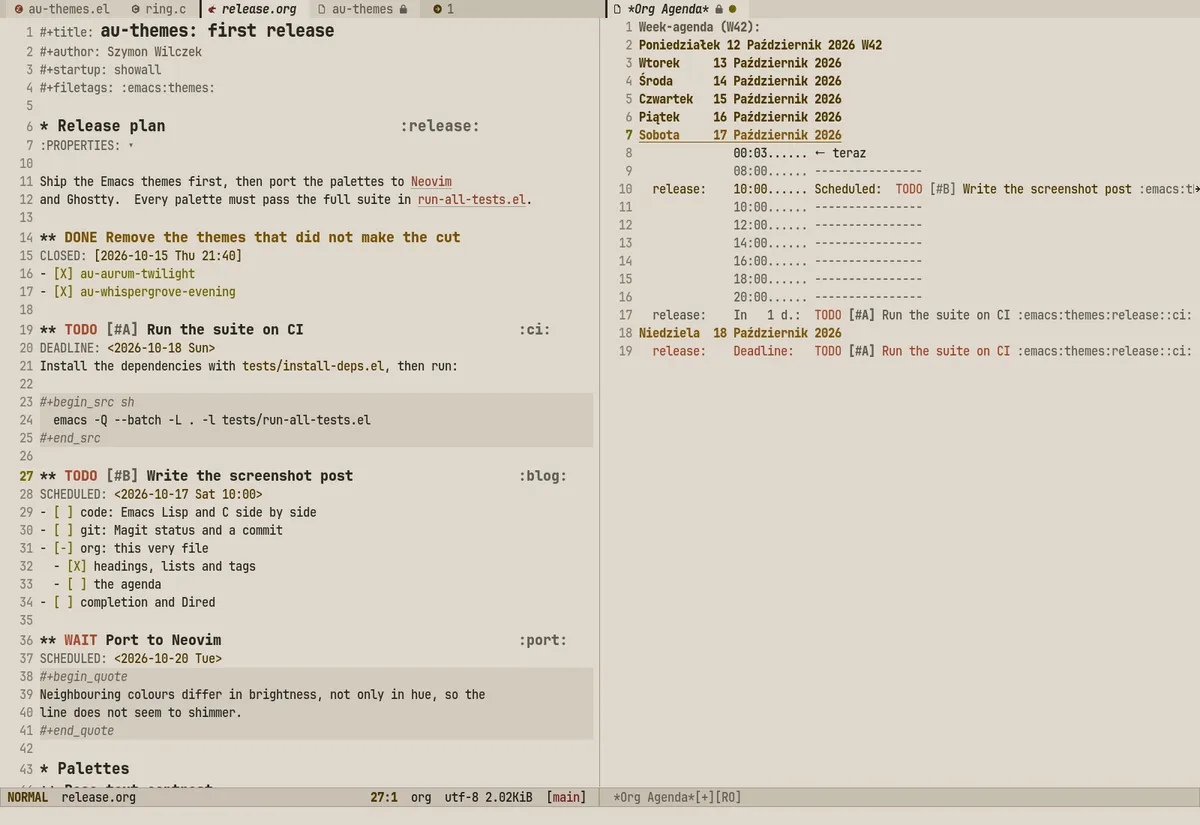 au-aurum-day theme Org sample