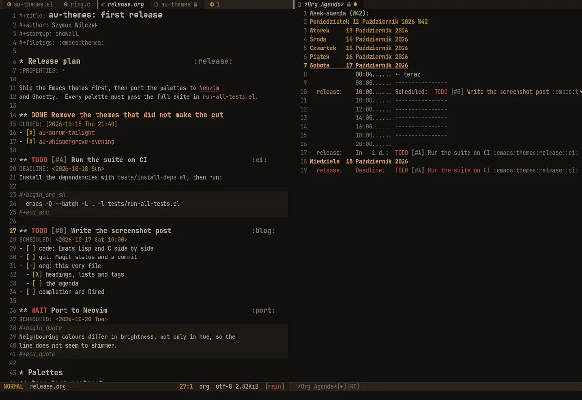au-aurum-night theme Org sample