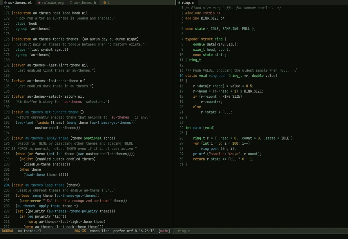 au-whispergrove-night theme code sample